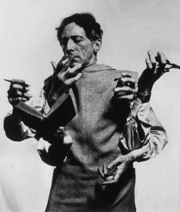 The Versatile Jean Cocteau by Philippe Halsman, 1949.