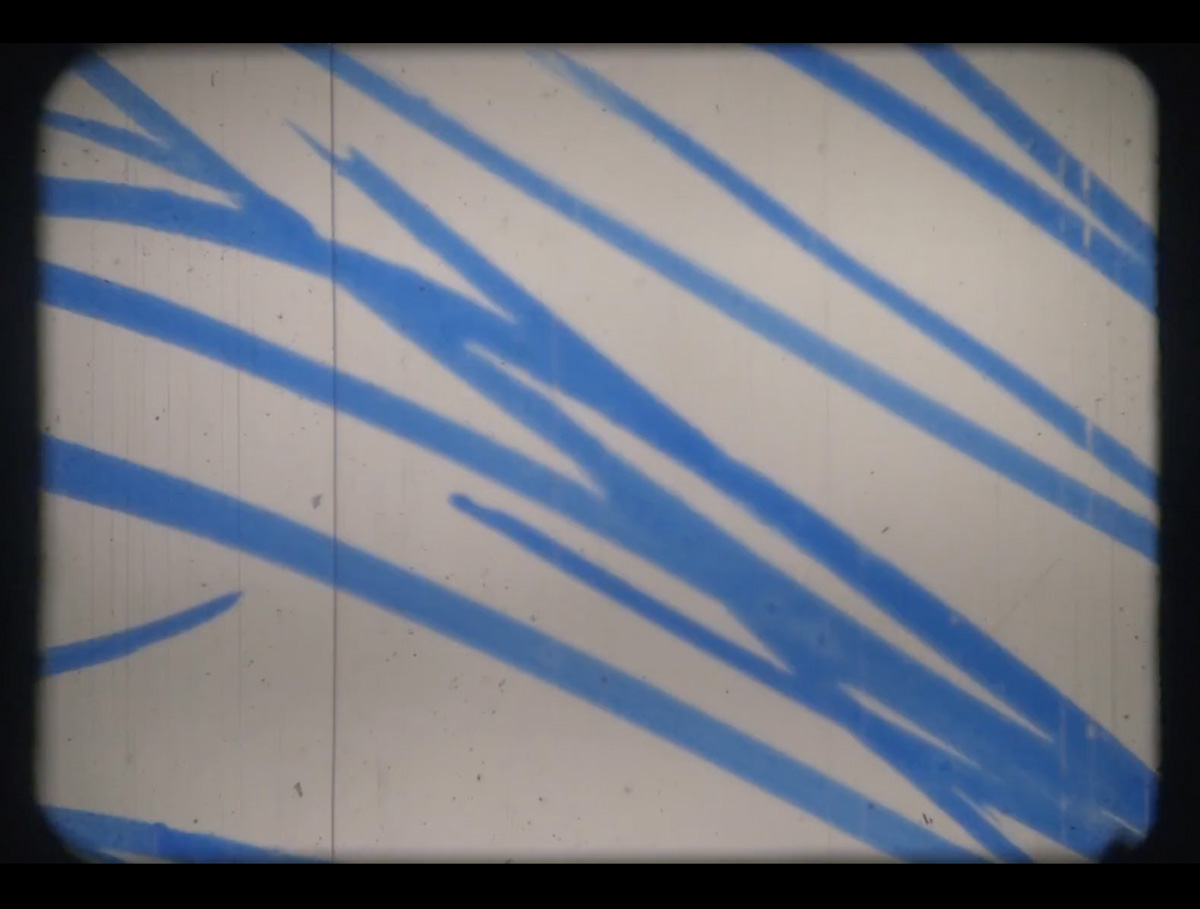 Drawing sound, 2019. 16mm film, color, no sound, 14:36 minutes.